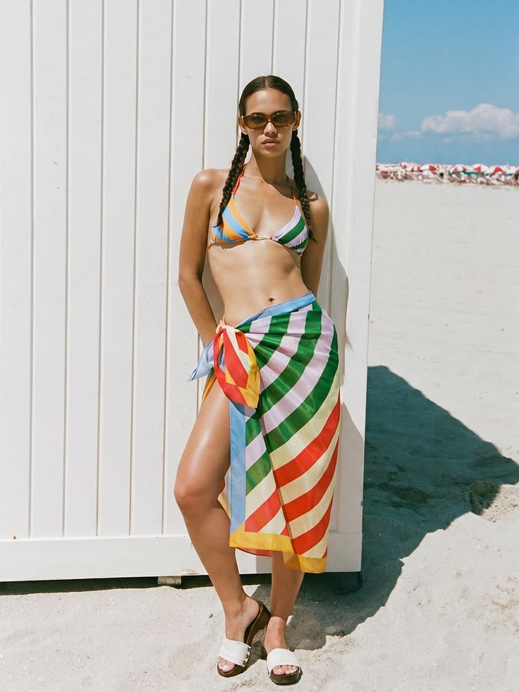 Refined swimwear styled for relaxed warm-weather dressing